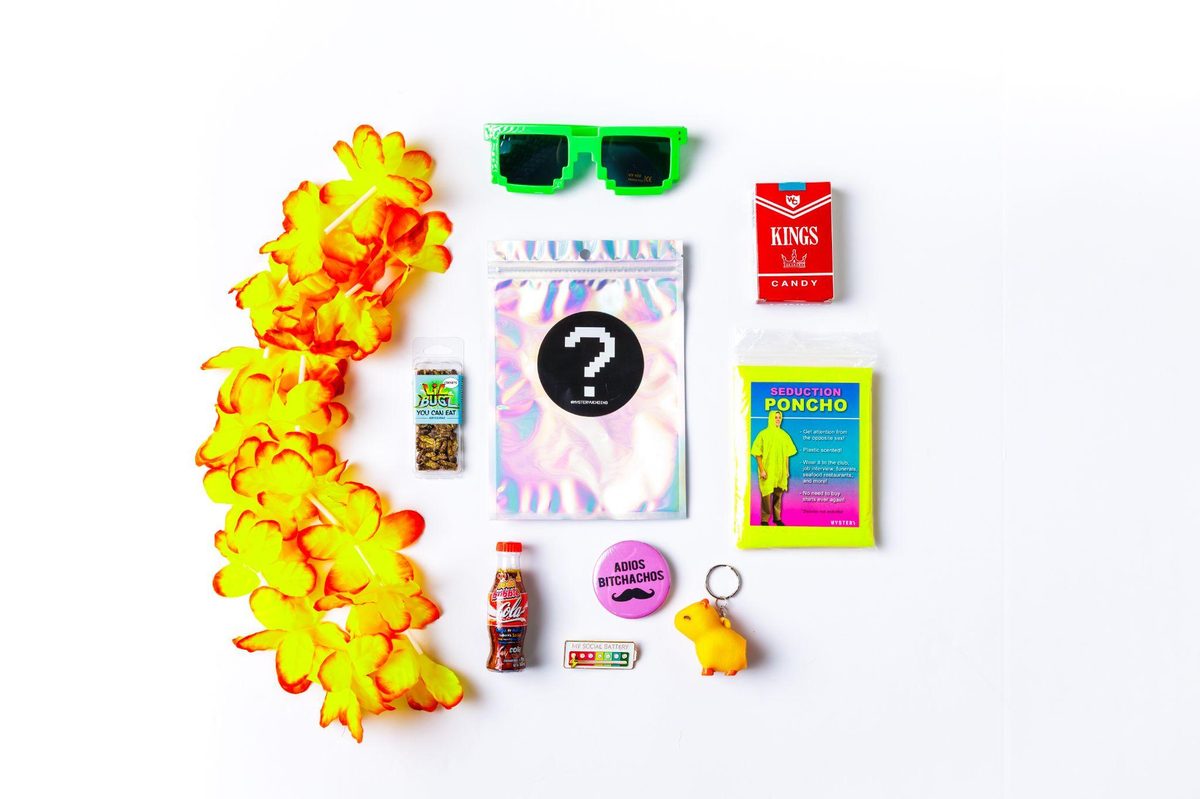 Mystery bags and novelty toys from the machine