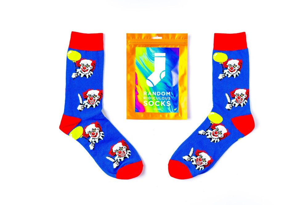 Ridiculous novelty socks from the mystery vending machine